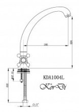 Смеситель для кухни KorDi KD 1004L-F04